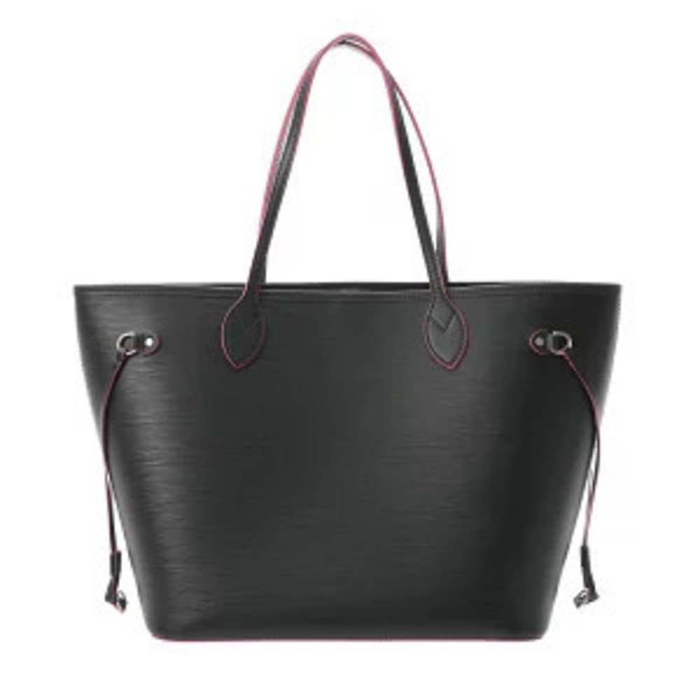 Louis Vuitton Epi Neverfull Noir Black Hot Pink Leather Tote Bag